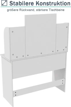 Schminktisch Weiß Mit Hocker Und Beleuchtung Frisiertisch Mit Spiegel, Mit Schublade, 1080x400x1400mm -VIDAXL || HOMCOM Verkäufe d00f4db06ed4e4ecdc0a70c711a3abb7