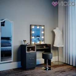 Vicco Schminktisch Frisiertisch Frisierkommode Beatrice Anthrazit LED Hocker Set 12 Vicco Schminktisch Frisiertisch Frisierkommode Beatrice Anthrazit LED Hocker Set -VIDAXL || HOMCOM Verkäufe d06d013fd09dc8d2af266093b48f4257