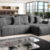 FURNIX Ecksofa CALVANI- Schlaffunktion, Bettkasten Und Kissen, Eckcouch In L-Form Enjoy 24