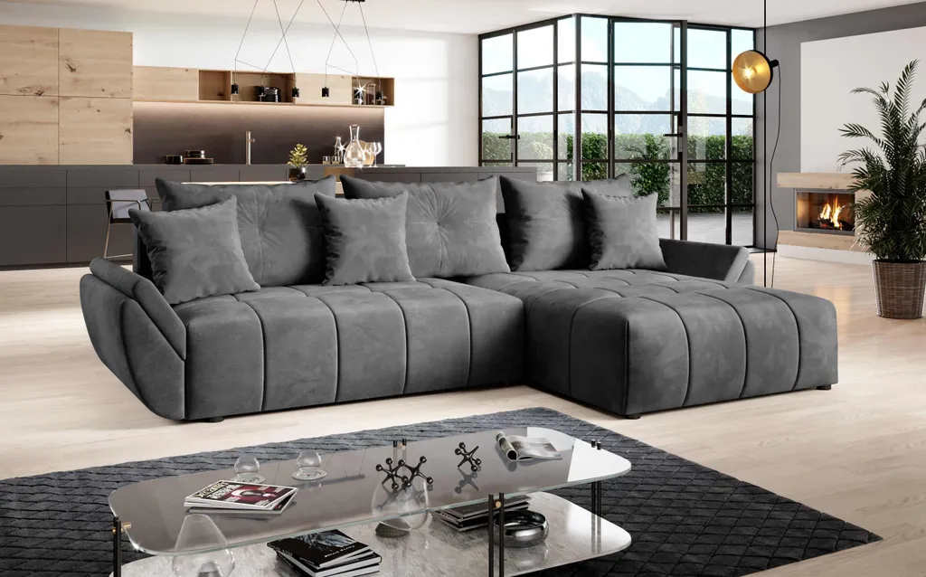 FURNIX Ecksofa CALVANI- Schlaffunktion, Bettkasten Und Kissen, Eckcouch In L-Form Enjoy 24 1 FURNIX Ecksofa CALVANI- Schlaffunktion, Bettkasten Und Kissen, Eckcouch In L-Form Enjoy 24