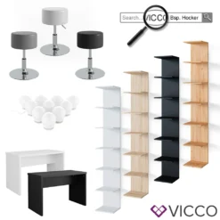 Vicco Schminktisch Frisiertisch Schminkkommode Conrada LED-Beleuchtung + Hocker -VIDAXL || HOMCOM Verkäufe d0876de2139e2c8f13fa9e25e8442ded 2