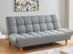 Schlafsofa Klappsofa 3-Sitzer - Stoff - Grau - ESTEBAN