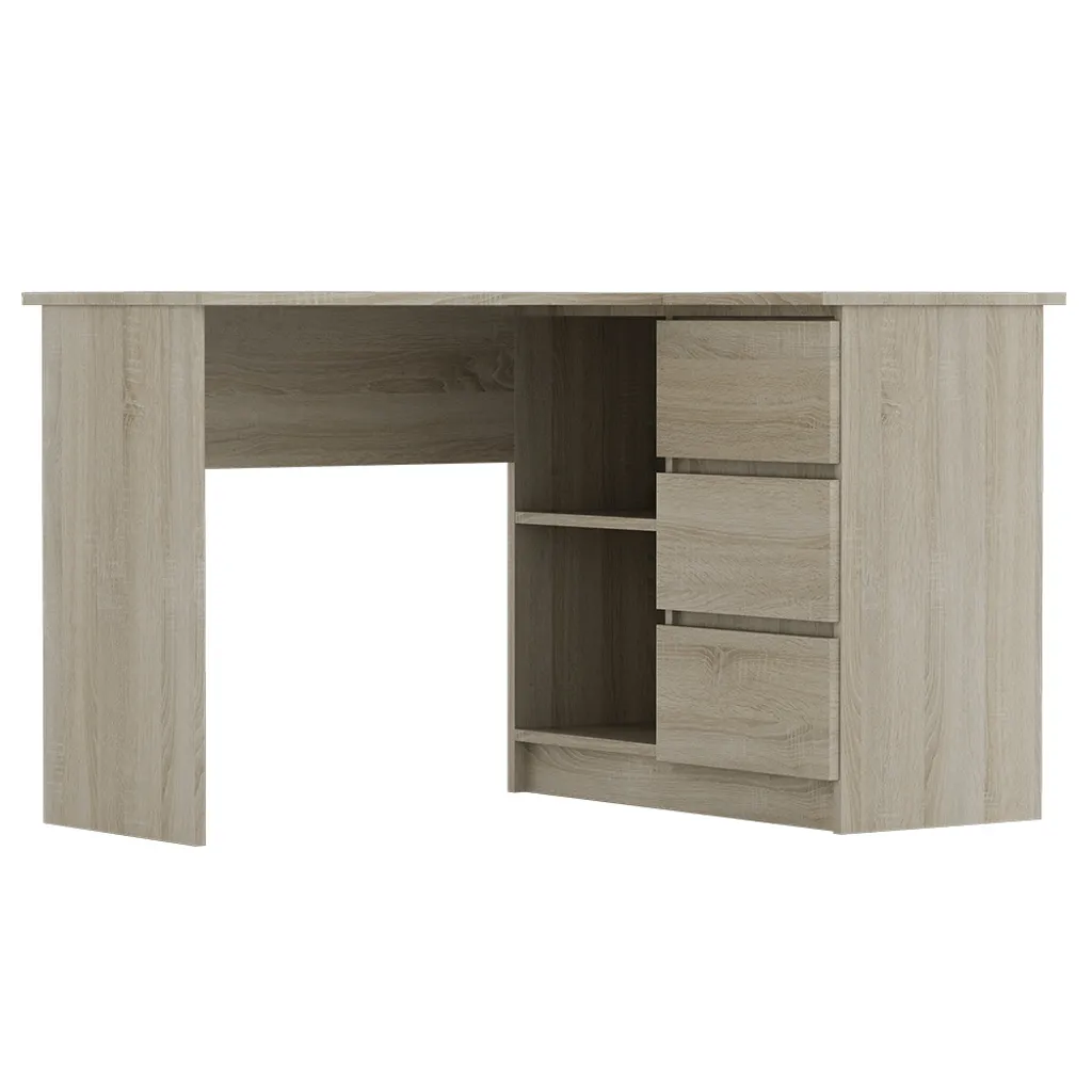 Eckschreibtisch Mit Schubladen Und Regal Sonoma Eiche Groß Aida 1 Eckschreibtisch Mit Schubladen Und Regal Sonoma Eiche Groß Aida