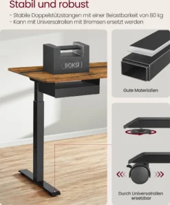 VASAGLE Höhenverstellbarer Schreibtisch Elektrisch, 60 X 120 Cm Tischoberfläche, Elektrischer Schreibtisch,Mit 2 Ladebuchsen Und 2 USB-Anschlüssen,Memory-Funktion Mit 4 Höhen DSL112X01 14 VASAGLE Höhenverstellbarer Schreibtisch Elektrisch, 60 X 120 Cm Tischoberfläche, Elektrischer Schreibtisch,Mit 2 Ladebuchsen Und 2 USB-Anschlüssen,Memory-Funktion Mit 4 Höhen DSL112X01 -VIDAXL || HOMCOM Verkäufe d1f694f06f9f0e7f62cc81dfc320cc31