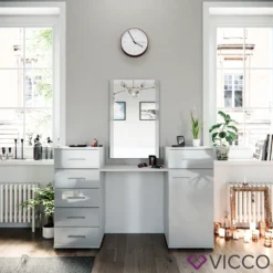 Vicco Schminktisch Zoe Frisiertisch Frisierkommode Spiegel Weiß Hochglanz Inklusive Hocker Und LED-Lichterkette 14 Vicco Schminktisch Zoe Frisiertisch Frisierkommode Spiegel Weiß Hochglanz Inklusive Hocker Und LED-Lichterkette -VIDAXL || HOMCOM Verkäufe d264e5dad639ac94f2776245df72aa2c 1