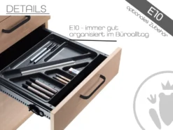 E10 Schreibtisch Wangen-Gestell, 80cm Tief, Schwarz, Größe Tischplatte:140 X 80 Cm -VIDAXL || HOMCOM Verkäufe d3a29754655f31370b804cb0d7b0594e