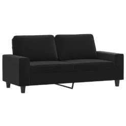 VidaXL 2-Sitzer-Sofa Schwarz 140 Cm Mikrofasergewebe