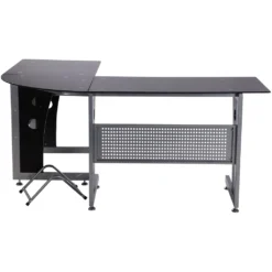 HOMCOM Computertisch Eckschreibtisch Schreibtisch Bürotisch PC Tisch Mit Schwarzem Sicherheitsglas L-förmig 164x139x75 Cm -VIDAXL || HOMCOM Verkäufe d46f39bef8c2e3c6e348c0834b27aad6