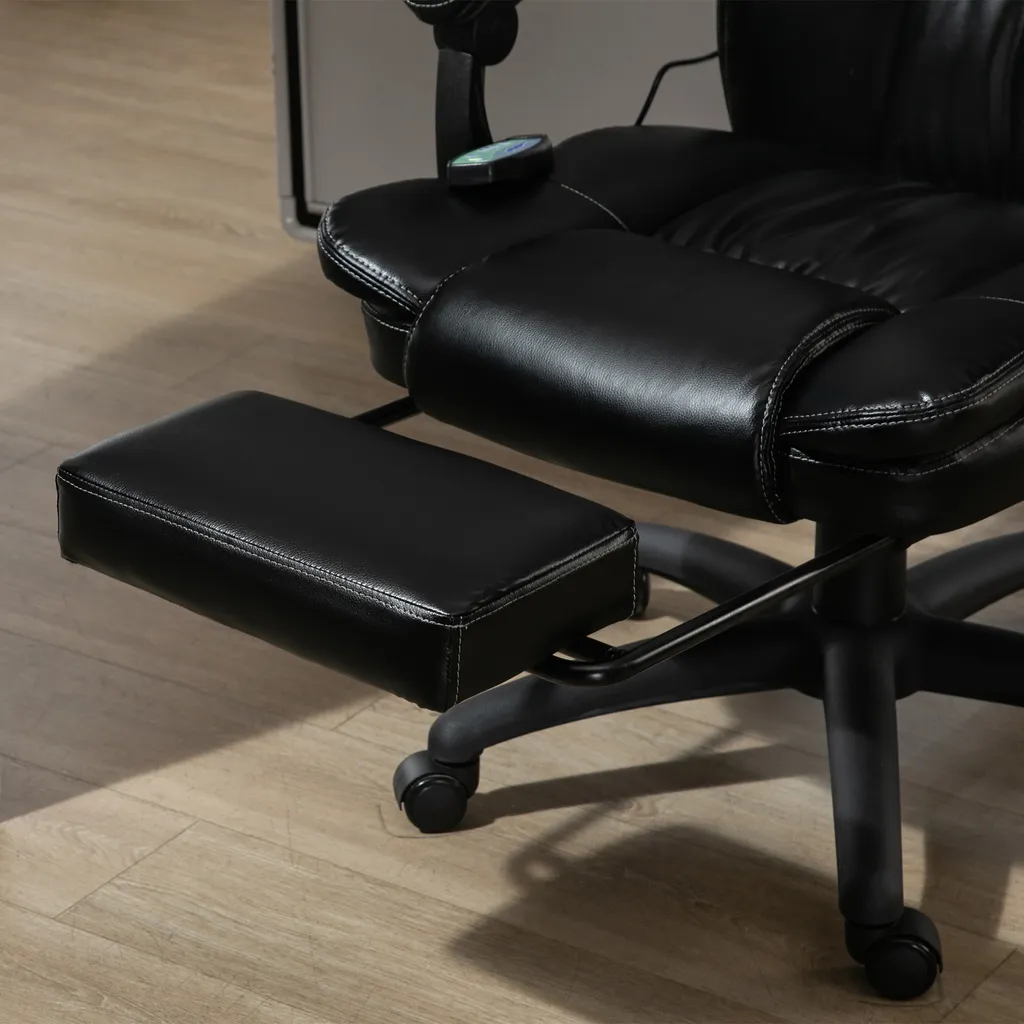 Vinsetto Bürostuhl Stuhl Chefsessel Drehstuhl Anhebbar Mit Massagefunktion Liegefunktion Kunstleder Schaumstoff PP-Kunststoff Nylon Schwarz 68,5 X 68,5 X 119-127 Cm 9 Vinsetto Bürostuhl Stuhl Chefsessel Drehstuhl Anhebbar Mit Massagefunktion Liegefunktion Kunstleder Schaumstoff PP-Kunststoff Nylon Schwarz 68,5 X 68,5 X 119-127 Cm – Bild 9