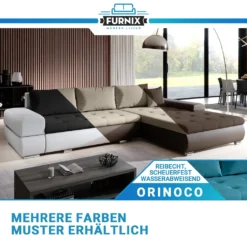 FURNIX Arzo Sofa L-Form Eckcouch Schlafsofa Couch Mit Schlaffunktion MA120-OR96 -VIDAXL || HOMCOM Verkäufe d65ce854c604e618378813691c71f741