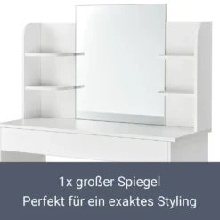 Juskys Schminktisch Bella Mit LED Beleuchtung, Spiegel, Schublade & 4 Ablagefächern - 108 X 40 X 140 Cm - Holz - Weiß - Kosmetiktisch Frisiertisch -VIDAXL || HOMCOM Verkäufe daceac24fff82e0018cc71f98f2bcc7d