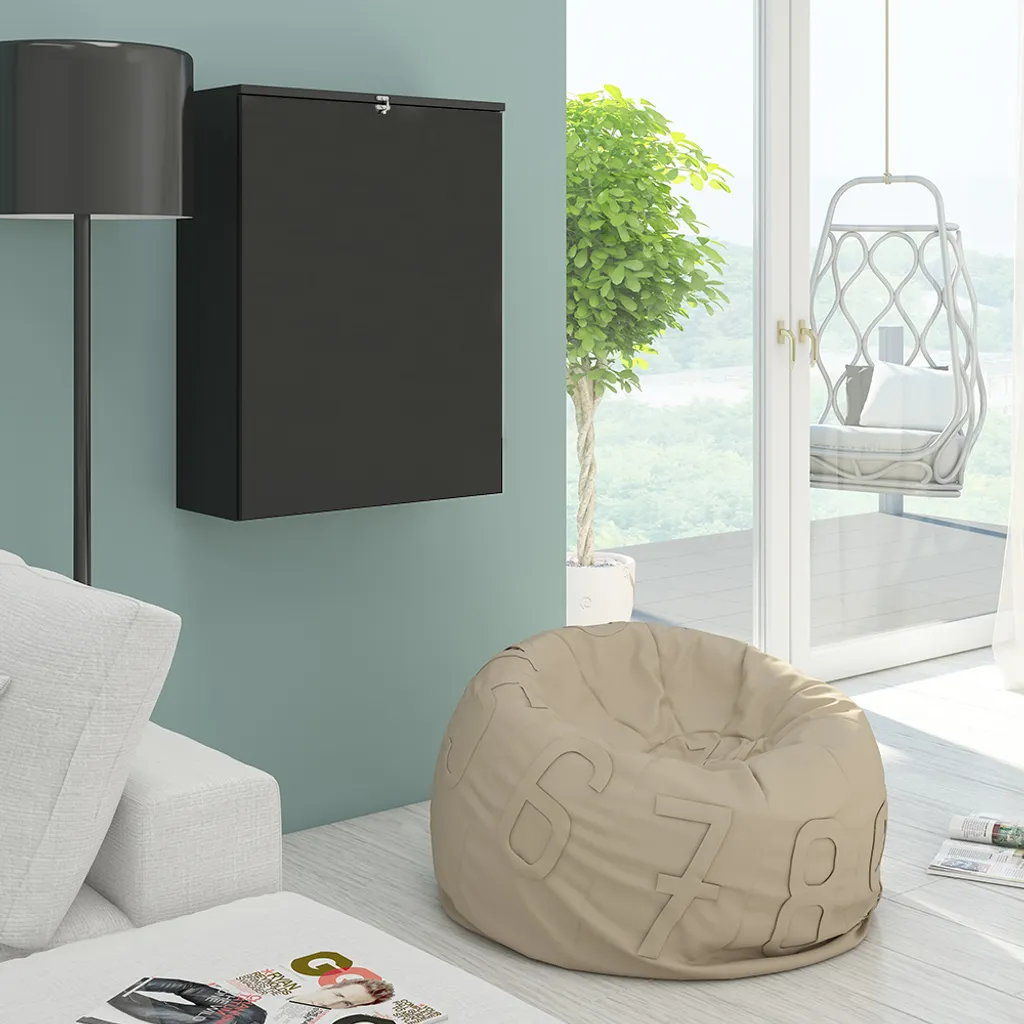 Selsey Wandschreibtisch ERION – Klappschreibtisch In Schwarz Matt Mit Wandregal, Tischplatte 71 X 54 Cm 2 Selsey Wandschreibtisch ERION – Klappschreibtisch In Schwarz Matt Mit Wandregal, Tischplatte 71 X 54 Cm – Bild 2