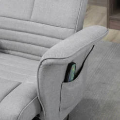 HOMCOM Massagesessel Mit Fußhocker, Relaxsessel Mit Liegefunktion, Elektrischer Fernsehsessel Mit Fernbedienung, Liegesessel Mit Leinenoptik, Stahl, Hellgrau -VIDAXL || HOMCOM Verkäufe dadc6ed6a3b707bfdae343dddec35137