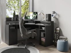 ByLIVING Schreibtisch Fox, Breite 139 Cm, Anthrazit, Mit Viel Stauraum -VIDAXL || HOMCOM Verkäufe db3feda45e117188cd11b269ffb7d148