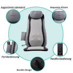 OneTwoFit 2D/3D Shiatsu Massagesessel Kissen Rückenheizung Abnehmbares Kissen OT320 -VIDAXL || HOMCOM Verkäufe ddced7523df7889b9f984a498694e502