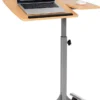 COSTWAY Laptoptisch Notebooktisch Notebookstaender Rolltisch Betttisch Pflegetisch Mit Rollen Und Bremsen Hoehenverstellbar