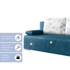 MEBLITO Schlafsofa Sofa Mit Schlaffunktion Salsa Bettkasten Funktionssofa Design Couch NEU -VIDAXL || HOMCOM Verkäufe df055574a88f6860443c013fe3609bb8