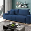GRAINGOLD Isko 3-er Sofa - Bettsofa, Schlafsofa - Schlaffunktion & Bettkasten - Dunkelblau