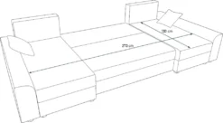 Sofa Mit Schlaffunktion In U-Form VIVIANA, Couch, Schlaffunktion , Wohnlandschaft Wohnzimmer, 321x80x139 Sawana 14/sawana 13 -VIDAXL || HOMCOM Verkäufe df793de89f62b98e048da9ef3cfc7030