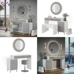 Vicco Schminktisch Arles Weiß Hellgrau 120 X 77,2 X 40 Cm Holzwerkstoff -VIDAXL || HOMCOM Verkäufe df92a84a362b4e59048a8ca664491e27