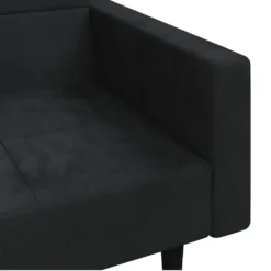 VidaXL Schlafsofa 2-Sitzer Mit 2 Kissen Schwarz Samt -VIDAXL || HOMCOM Verkäufe e00d292eec835f8d00cd2f9014dc98aa