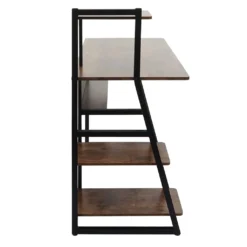 Schreibtisch Mit Regal HWC-K68, Laptoptisch Bürotisch Arbeitstisch, 100x50cm, Metall MDF Braun -VIDAXL || HOMCOM Verkäufe e0759a76617fc49440601f18d1eb99f7