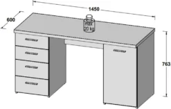 Möbelando Schreibtisch Bürotisch Computertisch Arbeitstisch Laptoptisch Büromöbel Balu I Weiß Matt -VIDAXL || HOMCOM Verkäufe e2a10c356299564c15c960cfd9367ea6