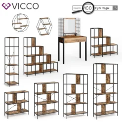 Vicco Schminktisch Fyrk Frisiertisch Frisierkommode Schminkkommode Metallgestell -VIDAXL || HOMCOM Verkäufe e2f6fadeb0bf07e09c30fcd58f5cf47e
