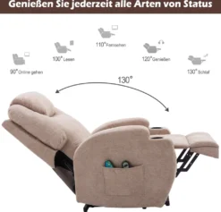 Merax Elektrisch Aufstehhilfe Relaxsessel Massagesessel Mit Wärmefunktion Und Vibrationsmassage, Fernsehsessel Mit Relaxfuntion, Fernbedienung Und USB, Hellgrau -VIDAXL || HOMCOM Verkäufe e347573932f3019bd4a522aed88bda4f