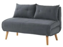Schlafsofa 2-Sitzer - Stoff - Grau - VALERIO -VIDAXL || HOMCOM Verkäufe e34d146288c04787c842335129bc821c