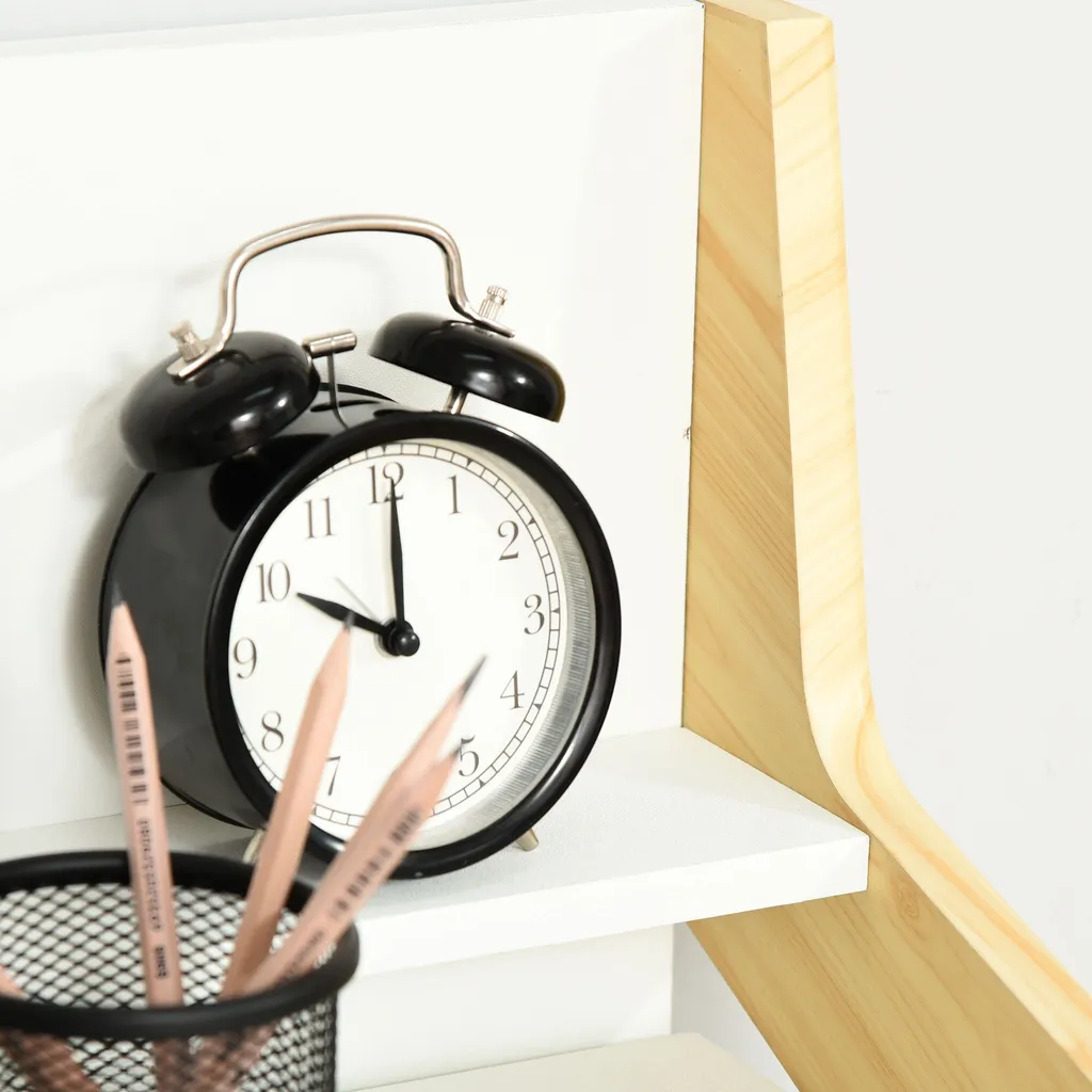 HOMCOM Schreibtisch Stehpult Und Sitzpult Mit Verstellbarem Regal Bürotisch Mit 2 Fächer Home-Office Helles Kiefer Beige Weiß 98 X 56,5 X 100,5 Cm 8 HOMCOM Schreibtisch Stehpult Und Sitzpult Mit Verstellbarem Regal Bürotisch Mit 2 Fächer Home-Office Helles Kiefer Beige Weiß 98 X 56,5 X 100,5 Cm – Bild 8