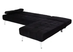 Schlafsofa HWC-K22, Couch Ecksofa Sofa, Liegefläche Links/rechts Schlaffunktion Samt Schwarz -VIDAXL || HOMCOM Verkäufe e4645ee19510f0e6dcbd9c77d54de108
