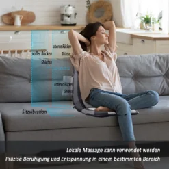OneTwoFit 2D/3D Shiatsu Massagesessel Kissen Rückenheizung Abnehmbares Kissen OT320 -VIDAXL || HOMCOM Verkäufe e4de91f6ceb9f70192dcc9b0f89bbd36