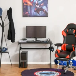 HOMCOM Computertisch Gaming Tisch PC Tisch Computer Ergonomisch Verstellbar Höhe Stahl MDF Schwarz 100L X 60B X 75H Cm -VIDAXL || HOMCOM Verkäufe e571d3c10d18e4e46010646e90764a16