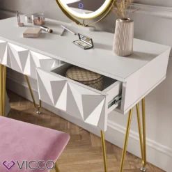 Vicco Schminktisch + LED-Spiegel + Hocker Ruby Weiß 100 X 79 X 40 Cm MDF -VIDAXL || HOMCOM Verkäufe e682dbe2e14a76a1816cfb18ba8d6639