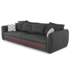 VIDAXL || HOMCOM Verkäufe 38 Big Sofa Couch Schlafsofa LED Beleuchtung Bluetooth Soundsystem Ca. 286 Cm LOUNGE Grau