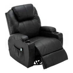 MCombo Massagesessel Fernsehsessel Relaxsessel + Heizung Mit Dreh+Schaukel Manuell Verstellbar 7020BK -VIDAXL || HOMCOM Verkäufe e714835fed33fd0b2e5e13a8365af369