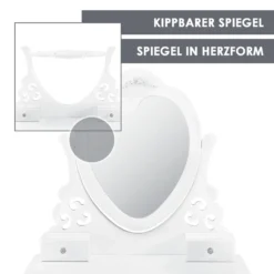 Juskys Schminktisch Julia Mit Spiegel, Hocker & 4 Schubladen, 74 X 40 X 138 Cm, Weiß, Landhausstil, MDF Holz, Kosmetiktisch Frisiertisch Kommode -VIDAXL || HOMCOM Verkäufe e7621789fba127d0eae2dd233284de9e