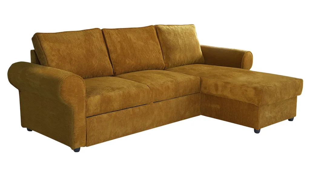 Mirjan24 Ecksofa Monaco Cord, Eckcouch Mit Schlaffunktion Und Bettkasten, Freistehendes 4 Sitzer Polstersofa (Farbe: Poso 01) 2 Mirjan24 Ecksofa Monaco Cord, Eckcouch Mit Schlaffunktion Und Bettkasten, Freistehendes 4 Sitzer Polstersofa (Farbe: Poso 01) – Bild 2