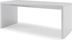 SalesFever Schreibtisch 180 X 80 Cm | MDF Holz In Hochglanz Lackiert | B 180 X T 80 X H 75 Cm | Weiß