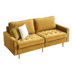 Modern Samt Stoff Sofa 180cm - Rosa, Modern Velvet Fabric Sofa Mit 2 Dekorative Kissen -VIDAXL || HOMCOM Verkäufe e97f73b8bc8adbf7fd7f56f95b436a49