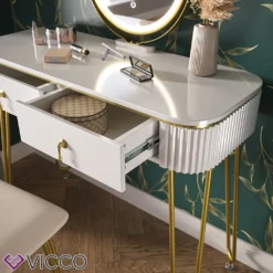 Vicco Schminktisch + LED + Hocker Grace Weiß 100 X 78,5 X 40 Cm Holzwerkstoff -VIDAXL || HOMCOM Verkäufe e9a193fecbae1ecbebe2e51d473cc613