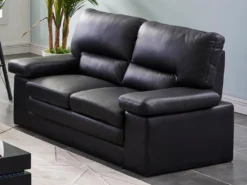 Couchgarnitur Leder 3+2 - Büffelleder - Schwarz - MIMAS -VIDAXL || HOMCOM Verkäufe ea05c5defe85494843f594597103372b