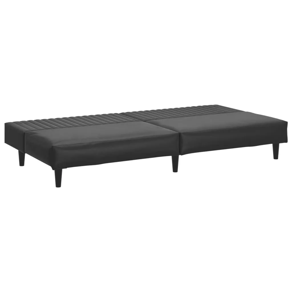 VidaXL Schlafsofa 2-Sitzer Schwarz Kunstleder 5 VidaXL Schlafsofa 2-Sitzer Schwarz Kunstleder – Bild 5