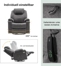 MCombo Elektrisch Relaxsessel Massagesessel 240° Dreh+ Schaukel + Vibration 7070DE 20 MCombo Elektrisch Relaxsessel Massagesessel 240° Dreh+ Schaukel + Vibration 7070DE -VIDAXL || HOMCOM Verkäufe ec65b98ff5f6929a8787bf788c74a5a5