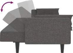 VidaXL Schlafsofa 2-Sitzer Mit 2 Kissen Dunkelgrau Stoff -VIDAXL || HOMCOM Verkäufe ecd2dedd732b837efb1feb42321ff76a