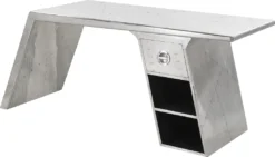 SIT Möbel Schreibtisch | 2 Offene Fächer, 1 Schublade | Mit Alu Beschlagen | Aus Mangoholz Und MDF | B 175 X T 60 X H 75 Cm | Silber | 81707-21 | Serie AIRMAN -VIDAXL || HOMCOM Verkäufe ed13f2a7ebe7770b178acfed43224e50