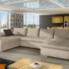 Mirjan24 Ecksofa Caro, U-Form Couch Mit Bettkasten Und Schlaffunktion, Polsterecke, Couchgarnitur Für Wohnzimmer (Zetta 291 + Zetta 294)
