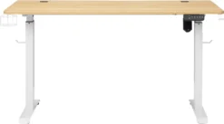 Makika Höhenverstellbarer Schreibtisch Elektrisch 140 X 70 Cm - Eiche Weiß -VIDAXL || HOMCOM Verkäufe eecaed17da0fad6bff19d1353ec6423a