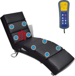VidaXL Massage-Chaiselongue Schwarz Kunstleder -VIDAXL || HOMCOM Verkäufe efa8424f571c58a51470aa222ddeba4f